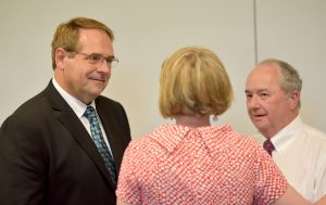 NETC President Kyle Wagner (left) at the Meet and Greet.