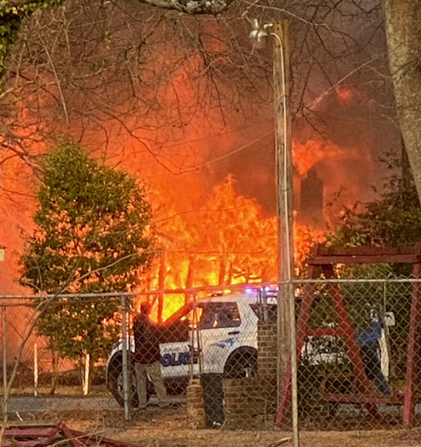 Mobile Home Burns On Center Street