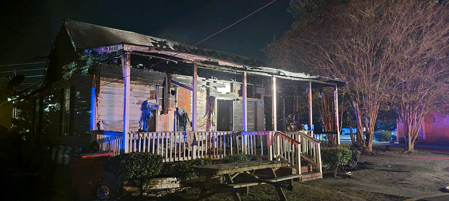 Fire Burns Home On Hampton Street