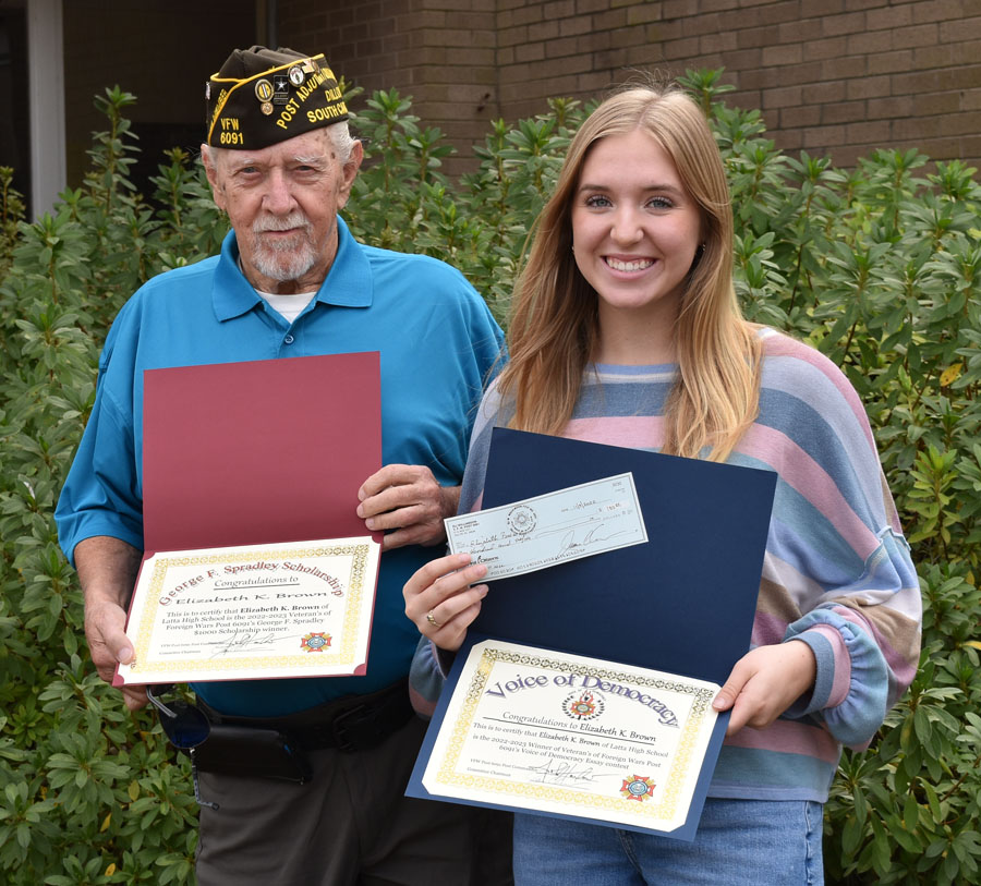 Elizabeth Brown Wins VFW Voice Of Democracy Contest