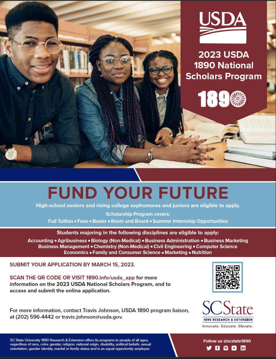 USDA 1890 Scholars Program Accepting Applications Until March 15