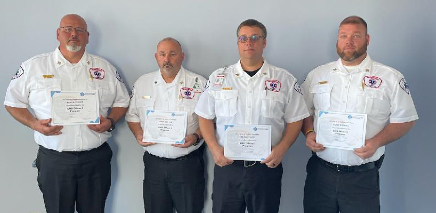 Paramedics Earn EMS Officer 1 Certification