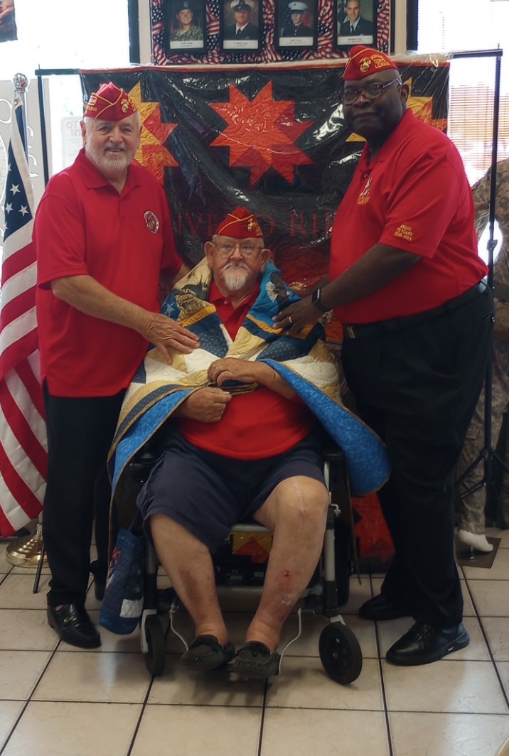 Marine Russ Miller Receives Quilt Of Valor