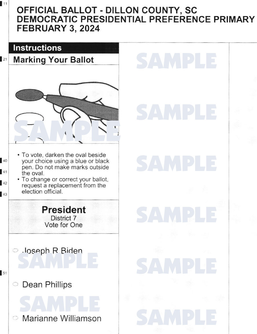 Democratic Presidential Preference Primary Is Saturday, February 3rd