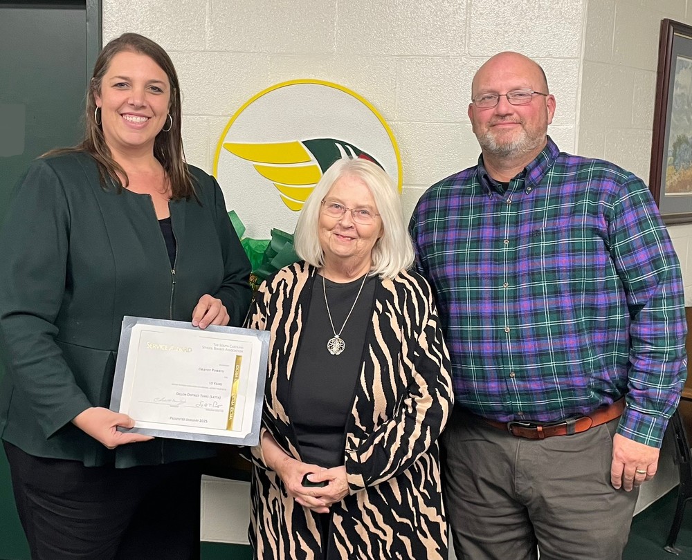 Eleanor Powers Recognized for 10 Years of School Board Service in the Latta Schools